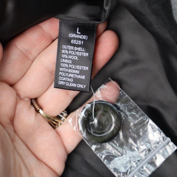 Ambiance Apparel Jacket Womens L Black Long Sleeve Button Down Collared Pockets - Picture 7 of 16